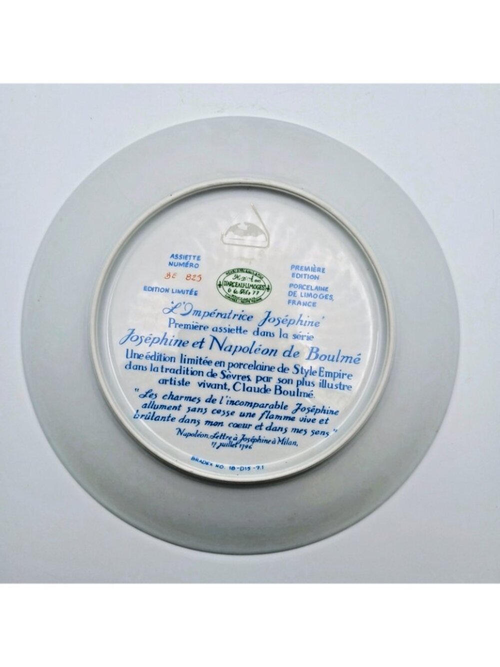 Limoges France Napoleon & Josephine Collector Plates Set 4 Hand Painted 8.25" - Picture 5 of 9